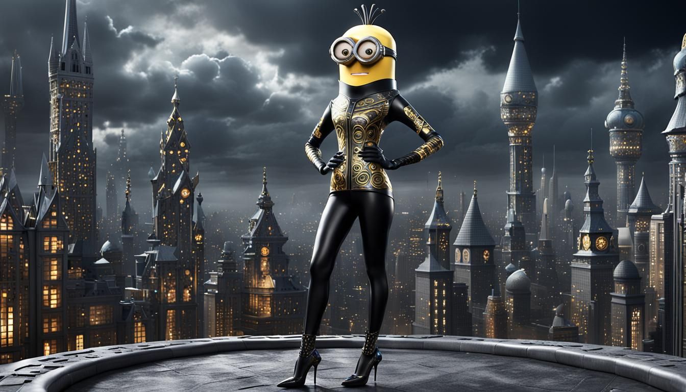 A striking 3D rendering of a minion from "Despicable Me" tra...