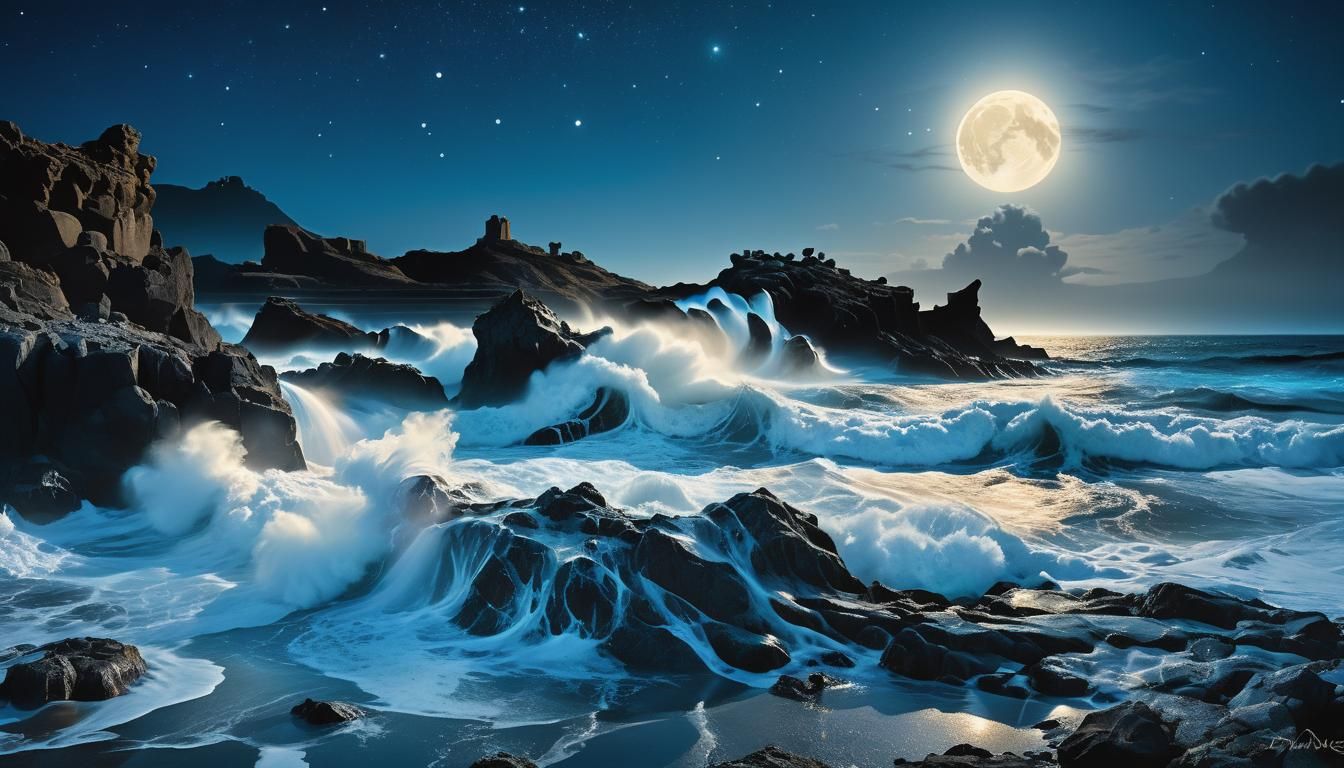 Lunar waves   by @BlueDemon 