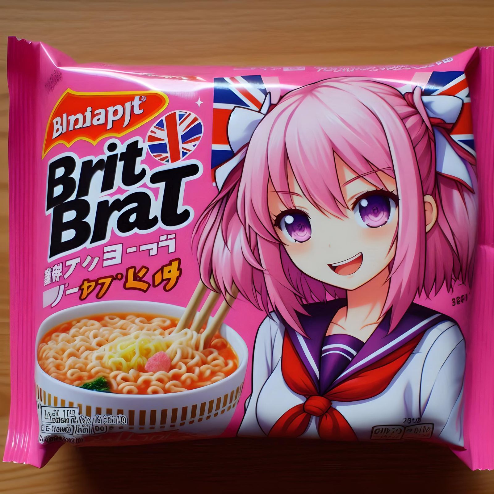 Brit brat ramen noodles by artist DOOFY