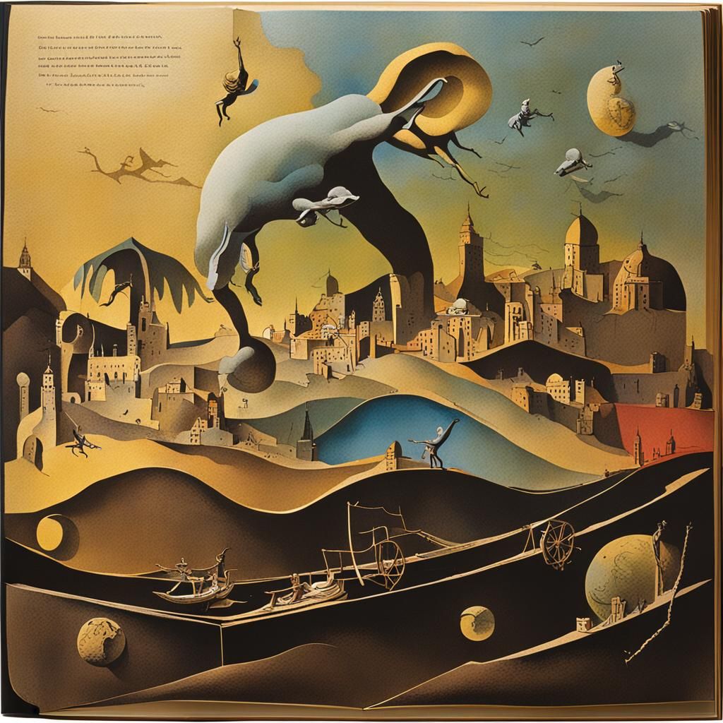 Pop-up book.  Salvador Dali