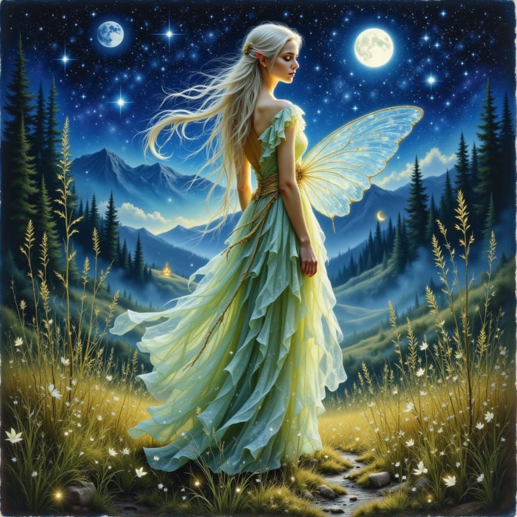 She walks in moonlight