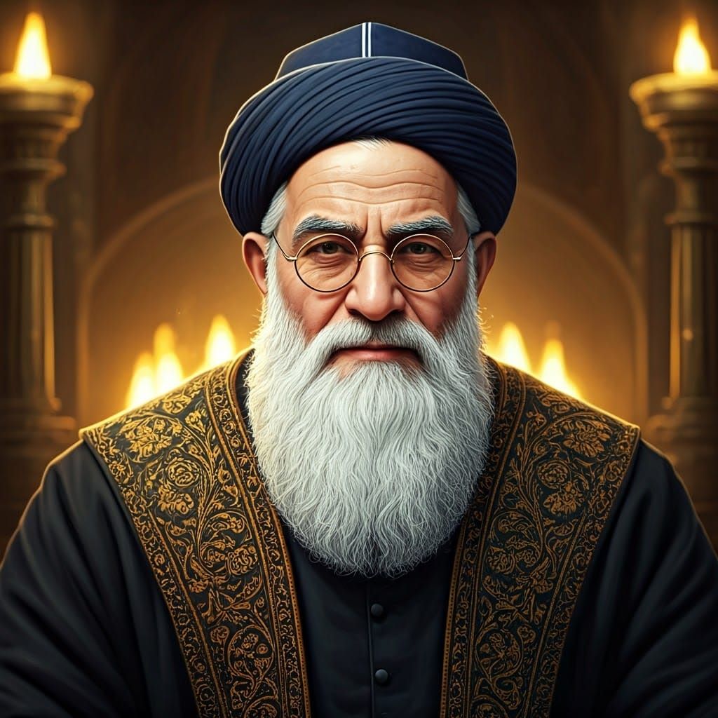 Majestic Aged Man in Grand Hall: Fantasy Concept Art