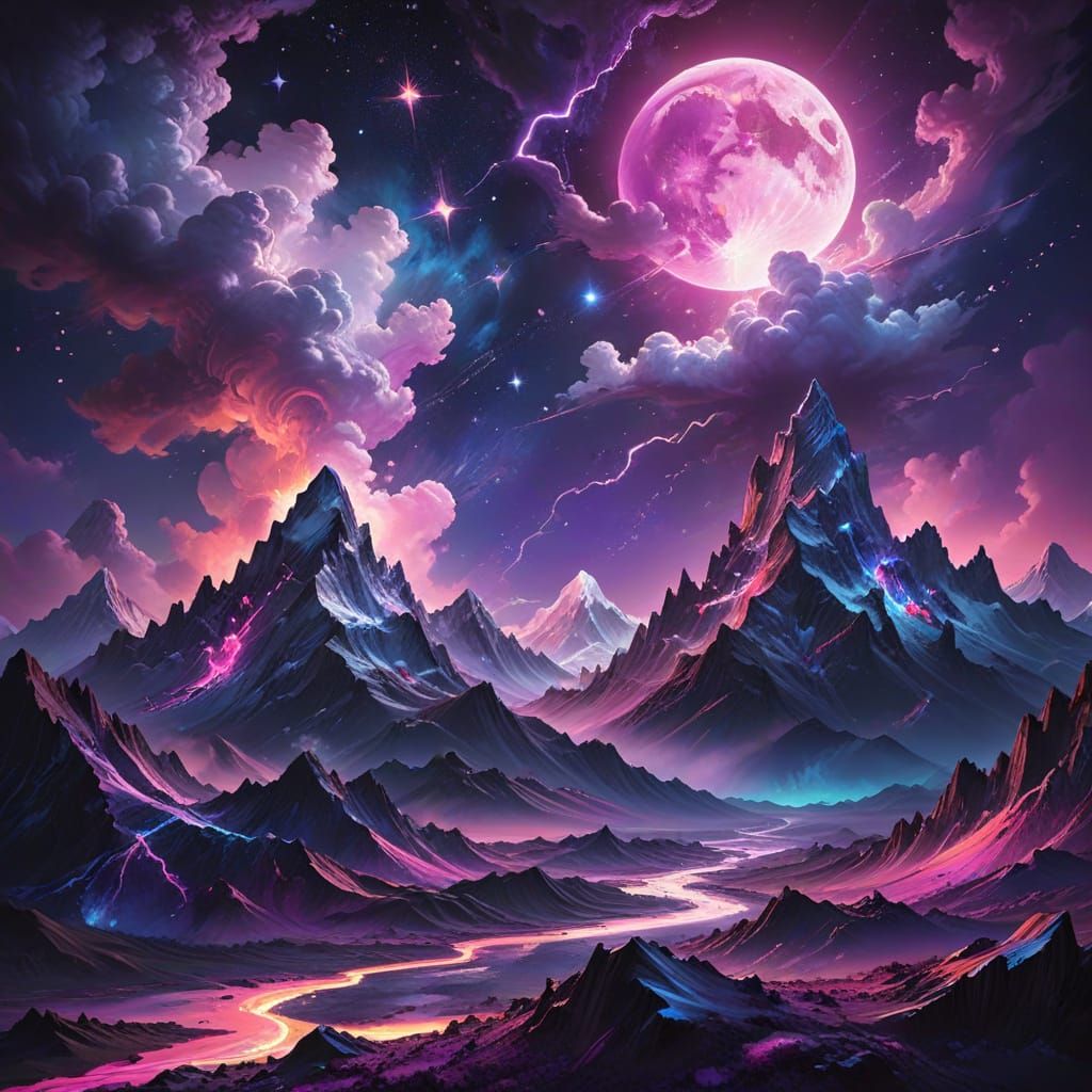 Abstract dreamcore world