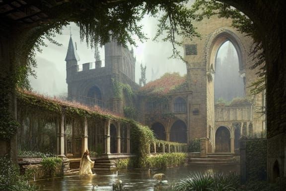 Medieval vernal garden