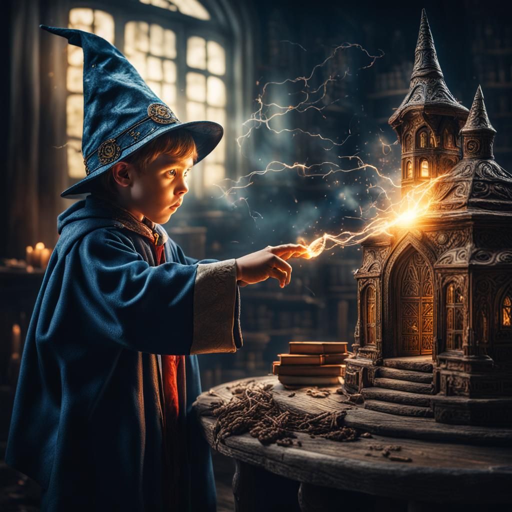 Child wizard discovering his powers for the first time  by @Chris 