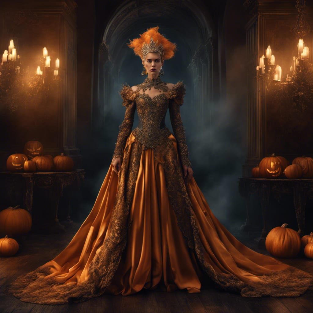 Halloween queen full body silk evening wear  Epic cinematic ...