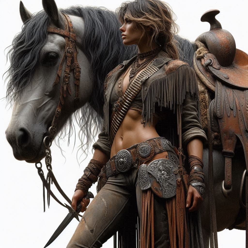 A warrior and her horse