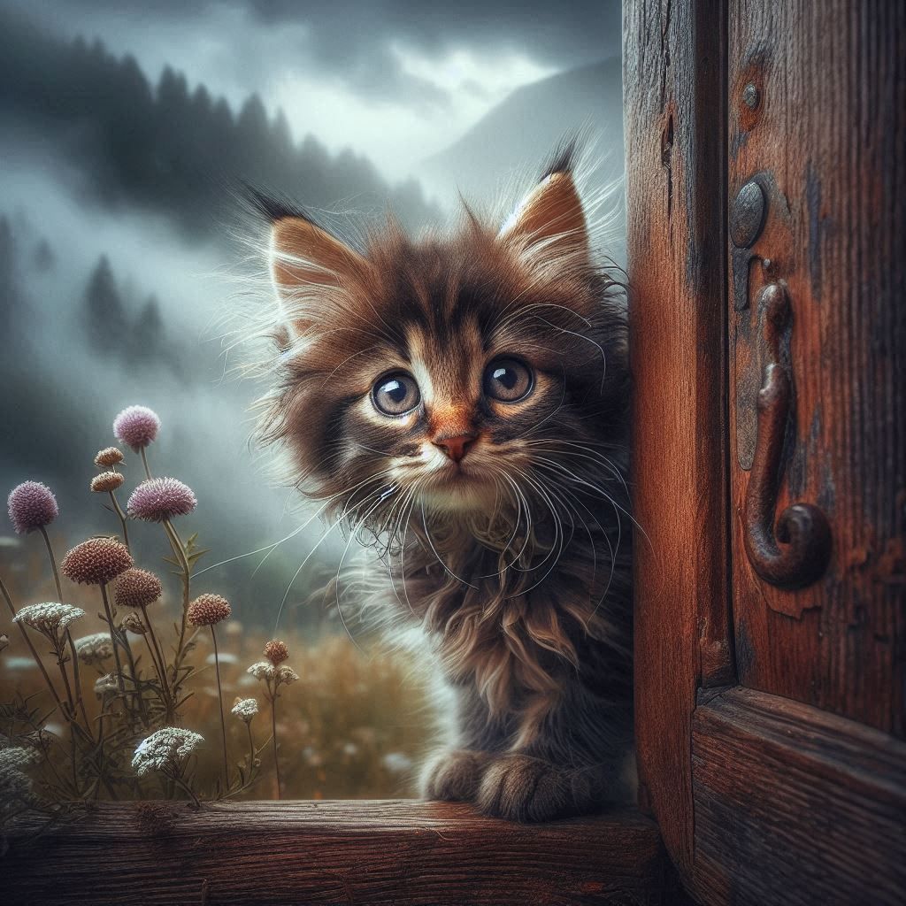 The Fluffy Curious Cat