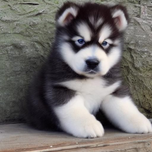 Alaskan Malamute puppy - AI Generated Artwork - NightCafe Creator