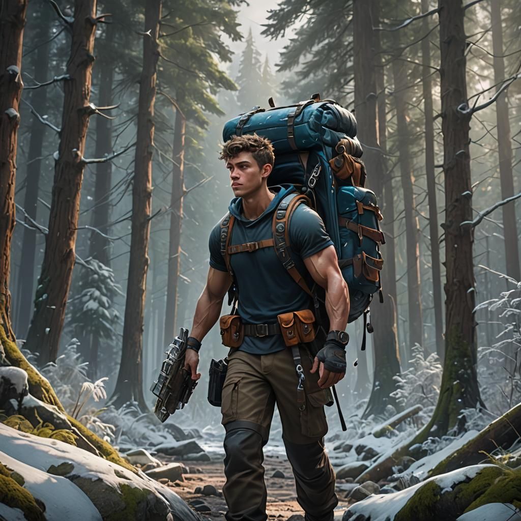 masterpiece, distinct, highres, 1boy, tall, muscle, porter, ...