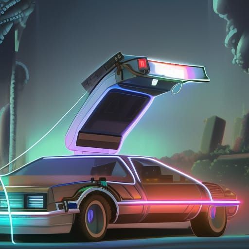 Doc by “Back to the Future” by Robert Zemeckis. - AI Generated Artwork ...