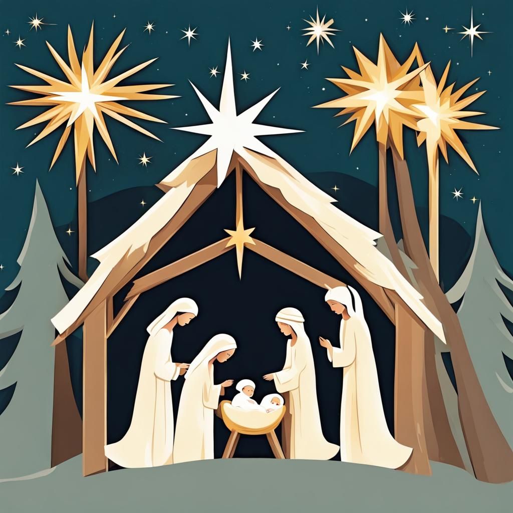 Nativity Greeting - AI Generated Artwork - NightCafe Creator