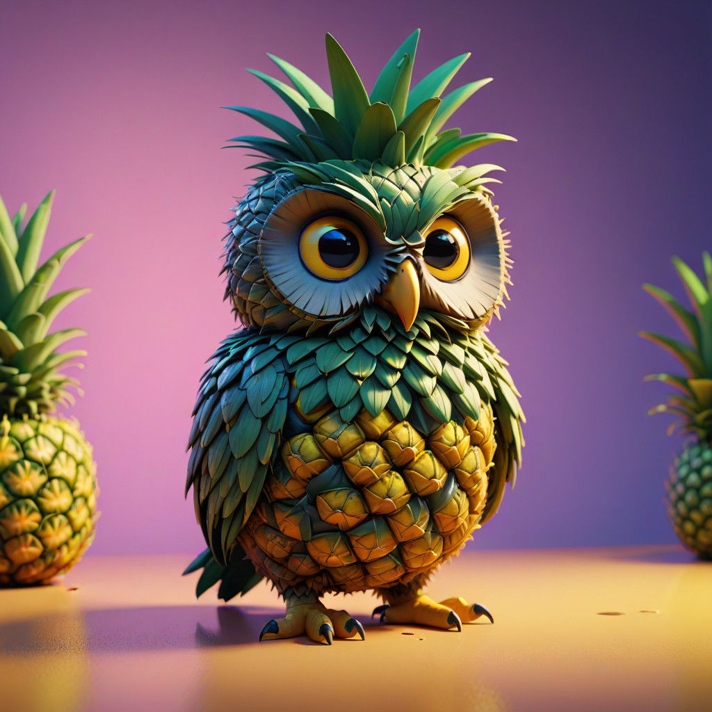 Pineapple owl  by @J