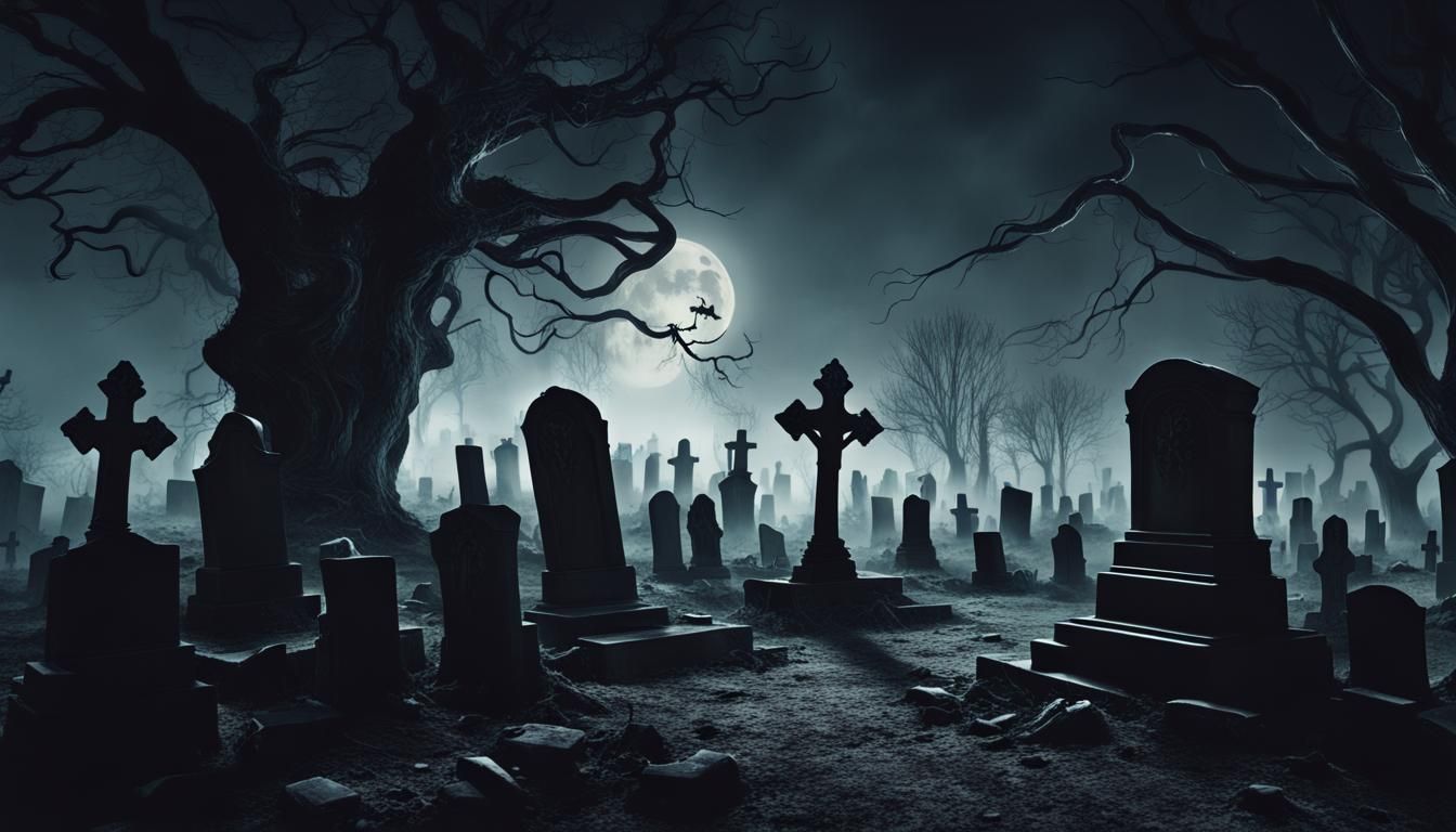 An eerie cemetery  by @Dragoljub