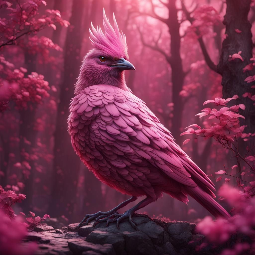 pink bird