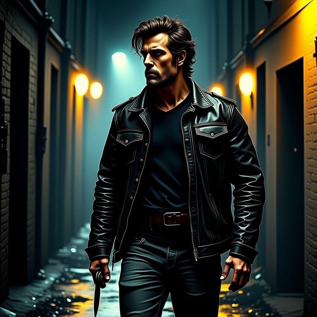  <lora:Eerie Flux:1.0> man