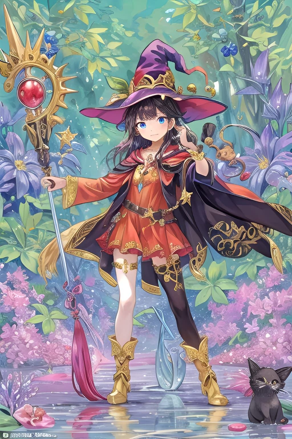 A witch and her familiar