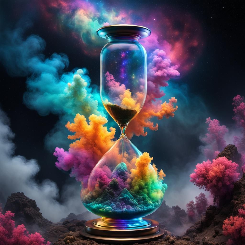 Glowing Hourglass - AI Generated Artwork - NightCafe Creator