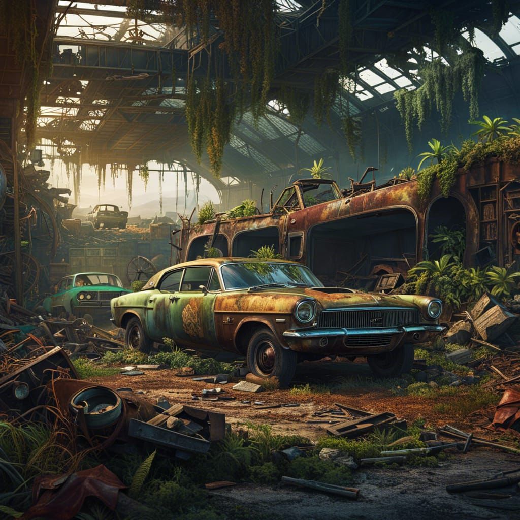 Post Apocalyptic Car Dealership 🚘   by @Klara