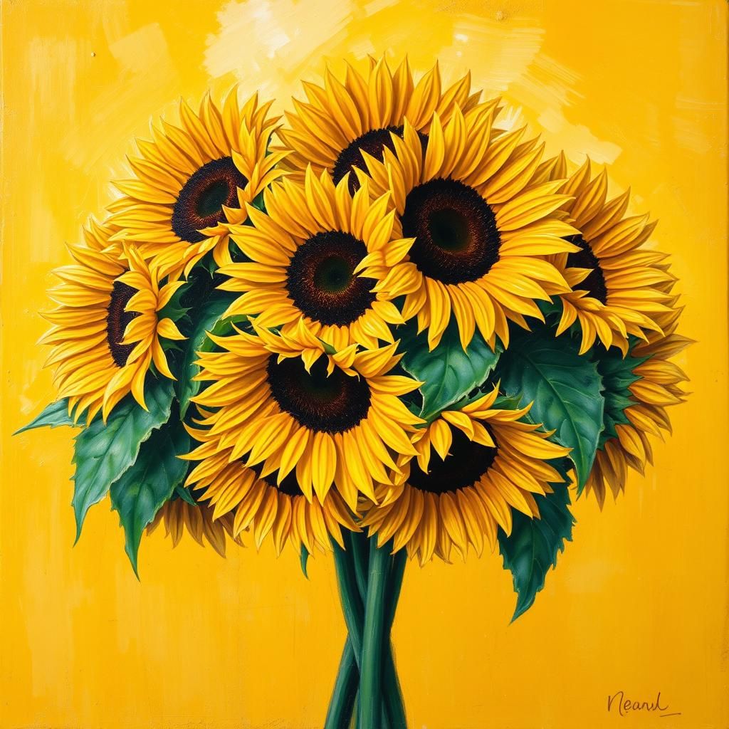 Vincent Van Gogh Sunflowers AI Generated Artwork NightCafe Creator