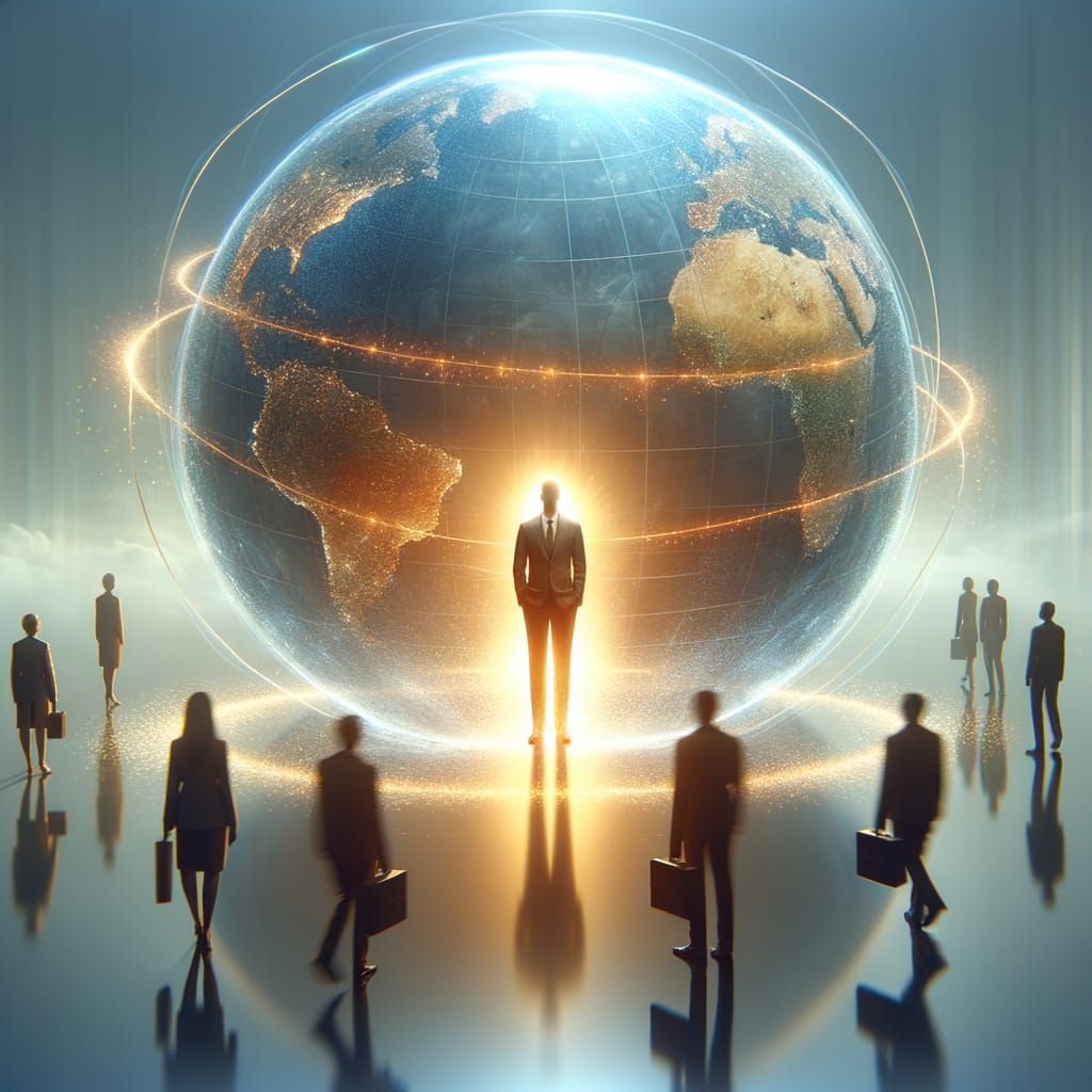 Abstract Solitary Entity Standing Alone