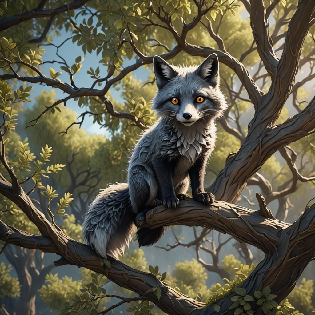 a cute silver fox
