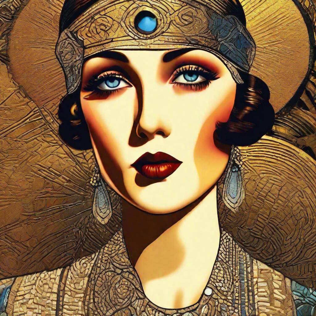 Adult thin Roaring Twenties flapper Art Deco by Catrin Welz-...
