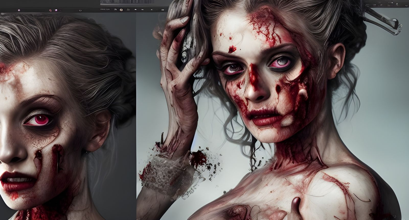The girl's last photo session before transforming into a zom...