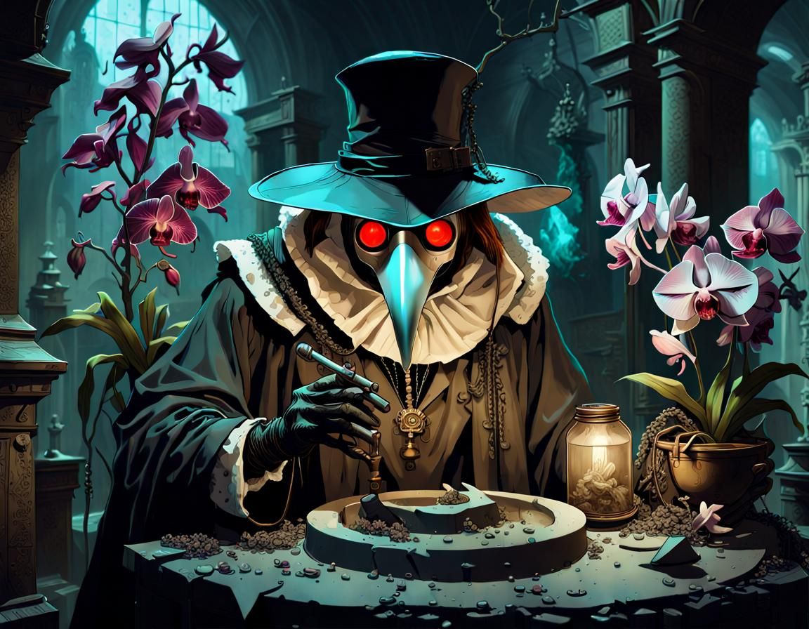 "a plague doctor diagrams crypt orchids" , A_breathtaking_ma...