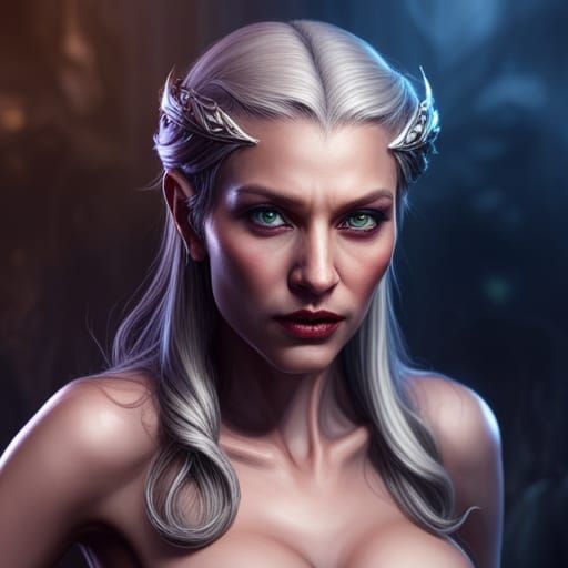 Dark Elfin Queen - AI Generated Artwork - NightCafe Creator