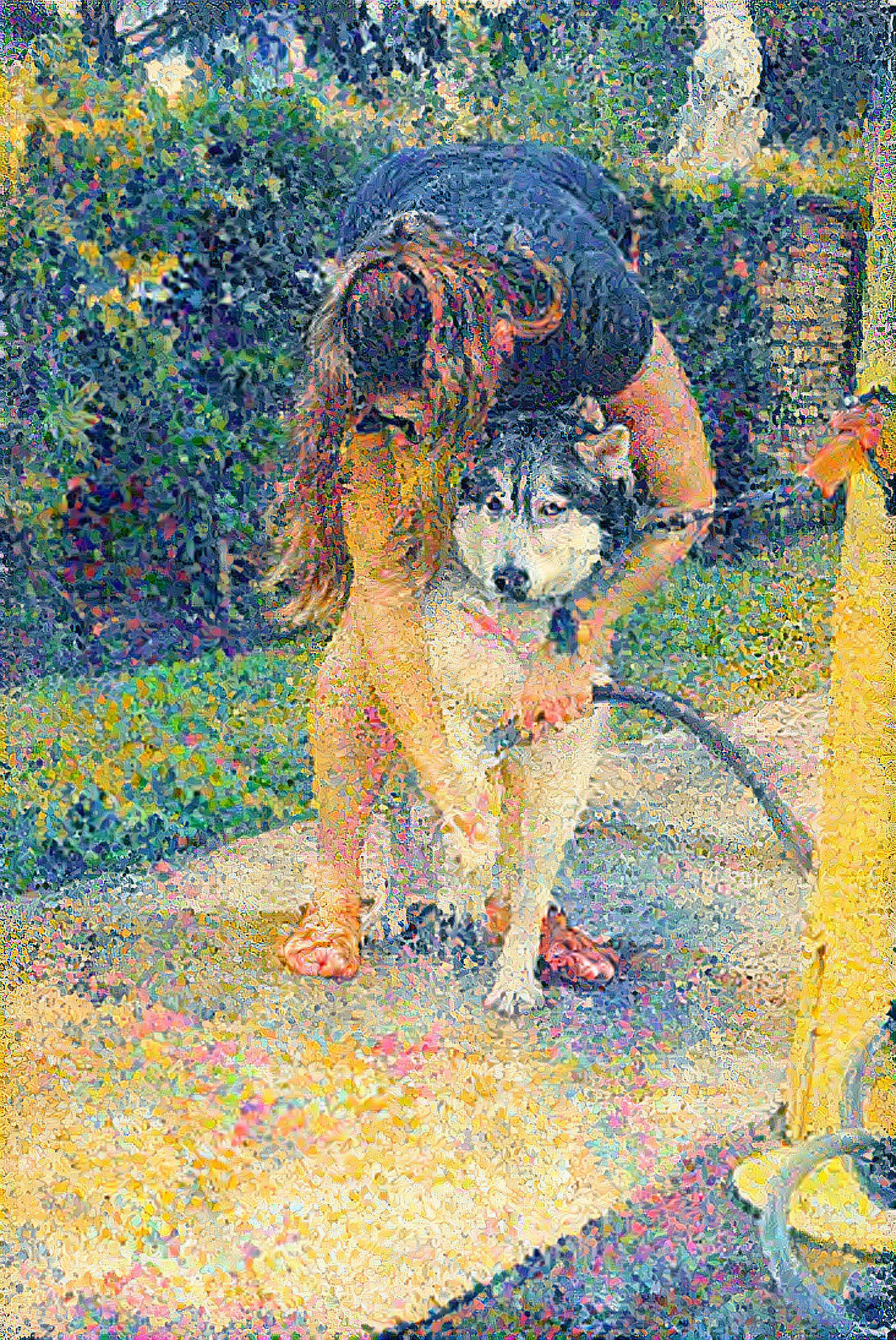 With Kira at the dog park