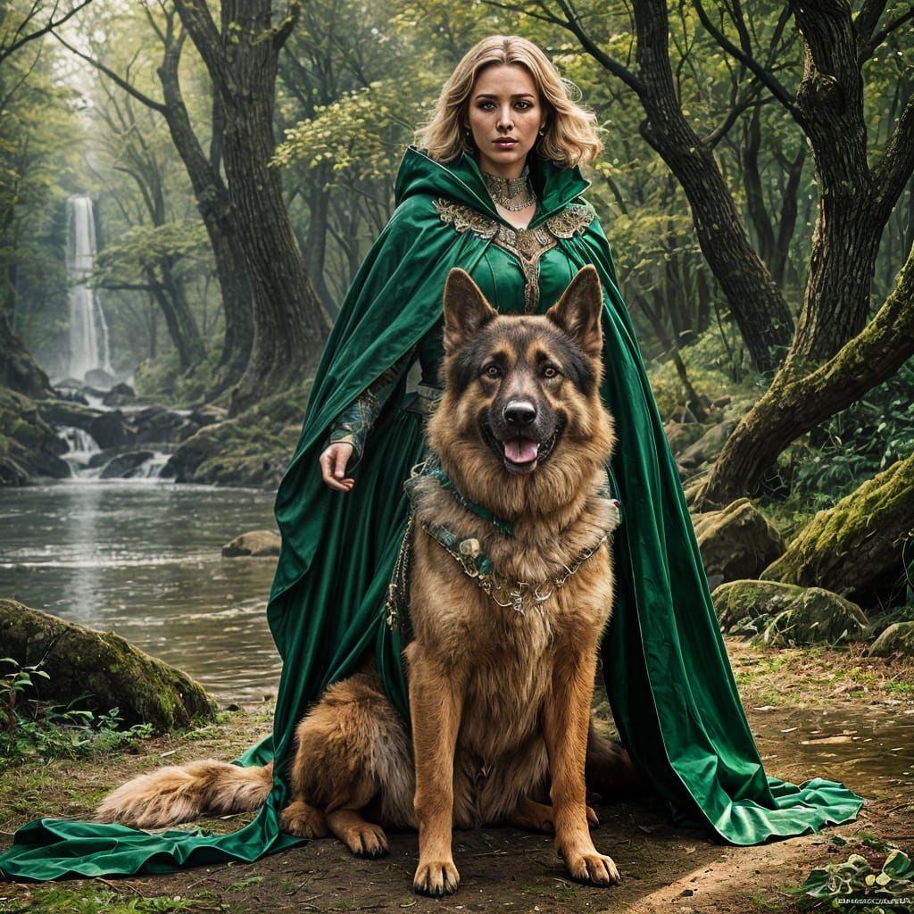 A. girl and her dog  by @henryanthony