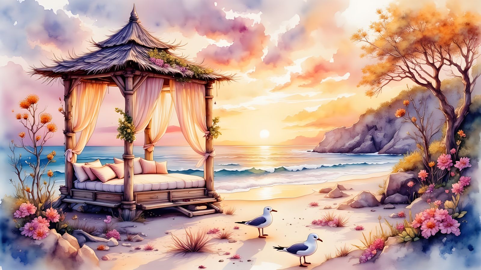 Beach Retreat  by @lollipea