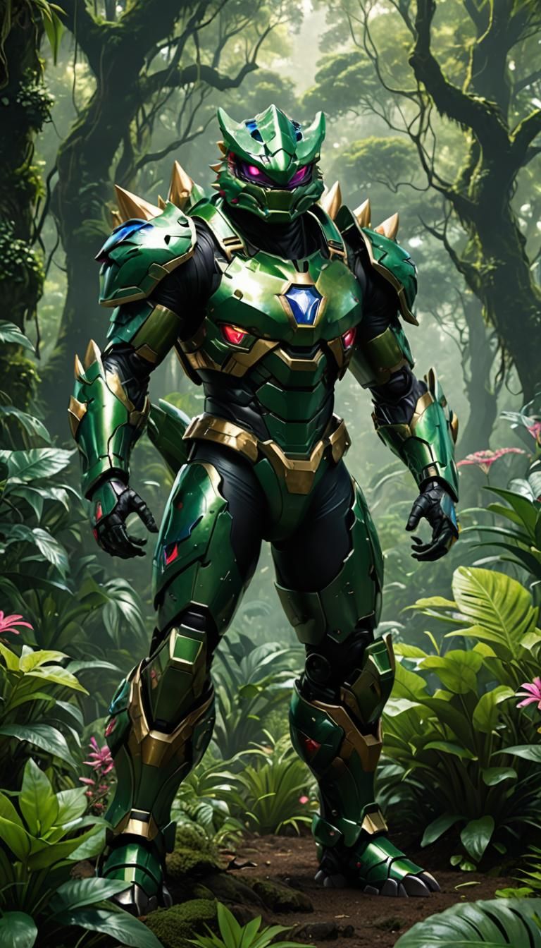Photorealistic full body portrait of a Venusaur-Inspired Pow...
