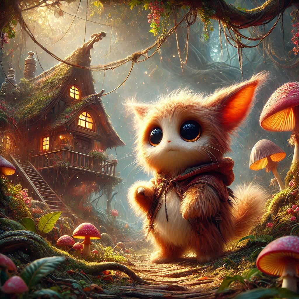 adorable fairy-tale fantasy creature portrait..