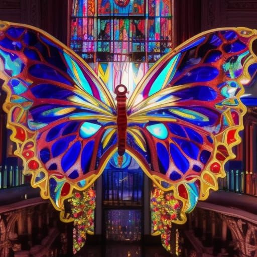 Butterfly of a Stained Glass Effects _ #01