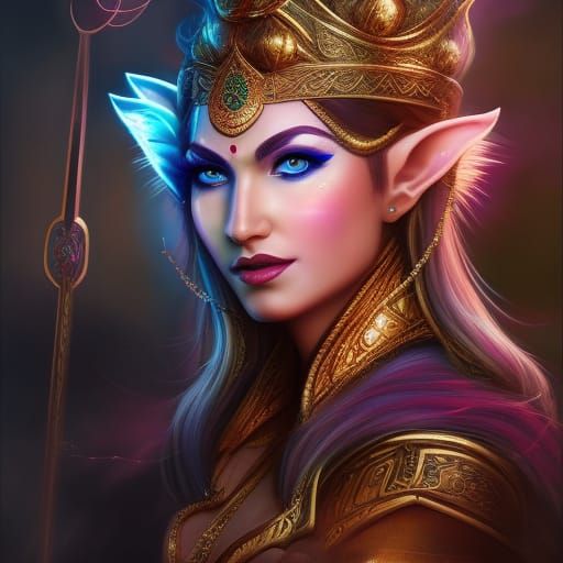 Elf Goddess 9 - AI Generated Artwork - NightCafe Creator