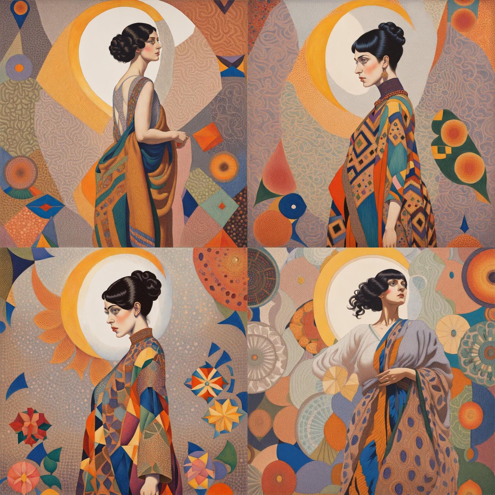 Beautiful dark-haired woman with symmetrical facial features and large ...