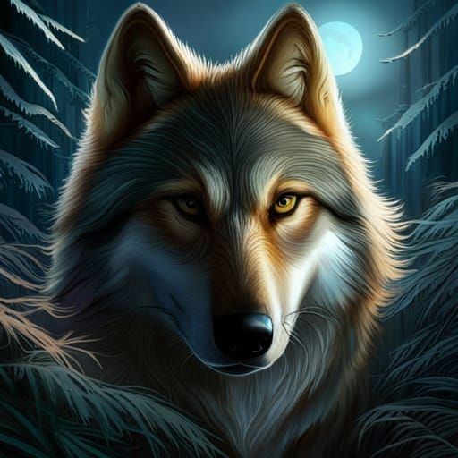 Gray Wolf - Ai Generated Artwork - Nightcafe Creator