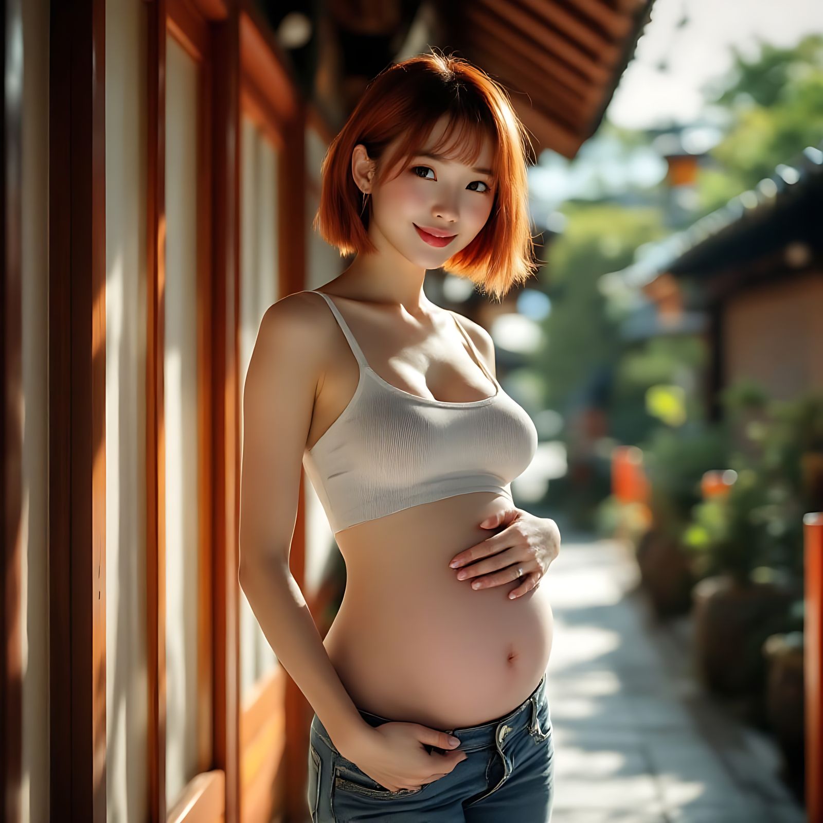 Akiko's belly is growing π