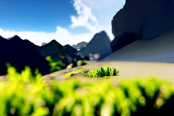 Vista horizon with mountains with trees