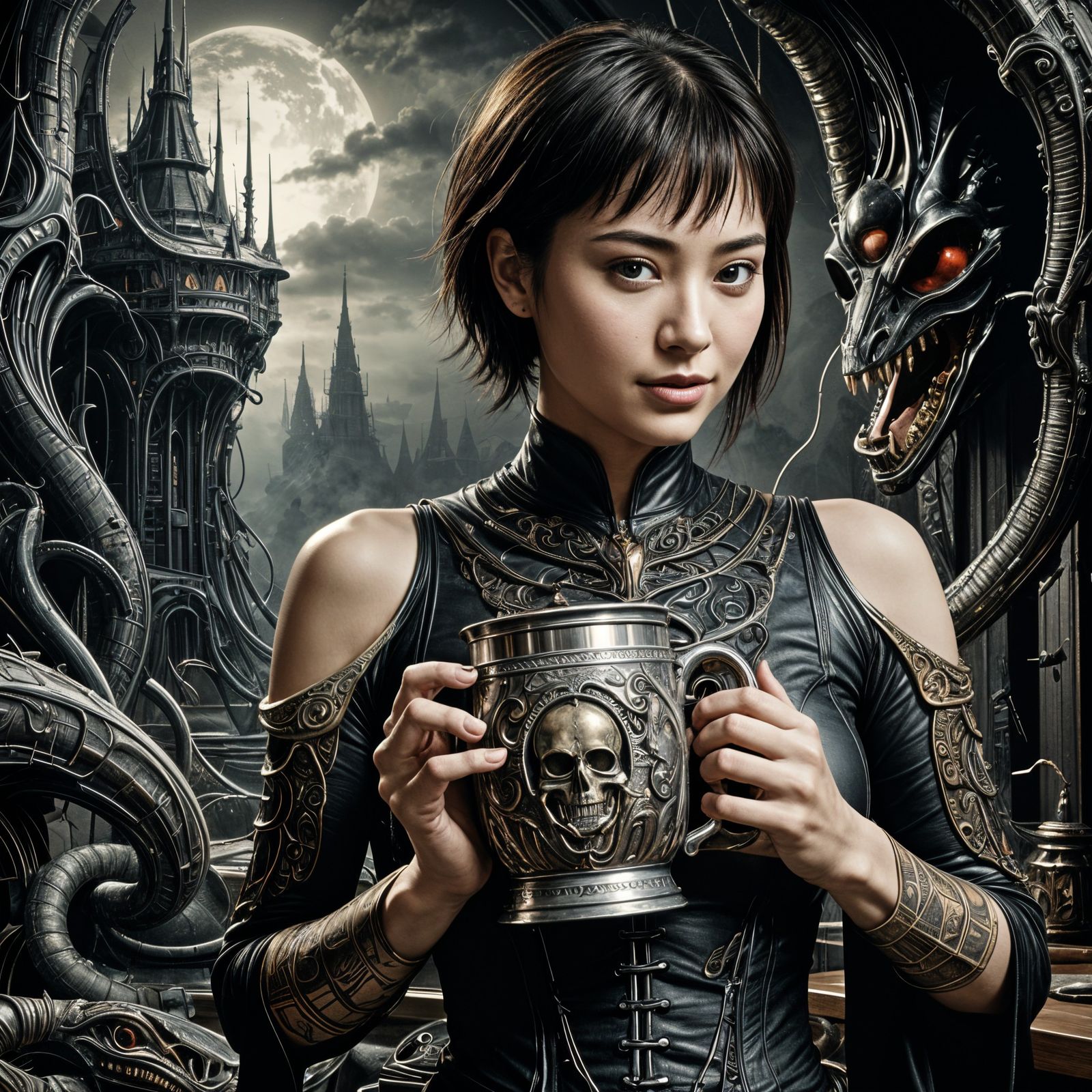 Mujer con jarra de cerveza