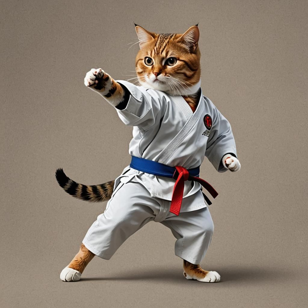 Karate cat   by @Vicki