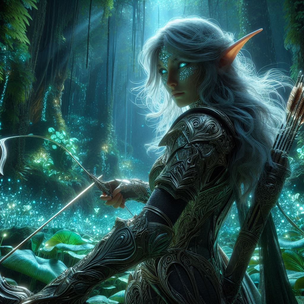 Lyrikki waited, her magical bow cocked ready to fire multipl...