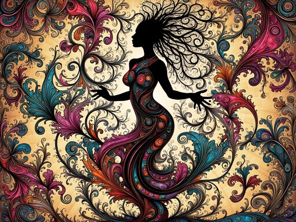 Animated dancing woman 