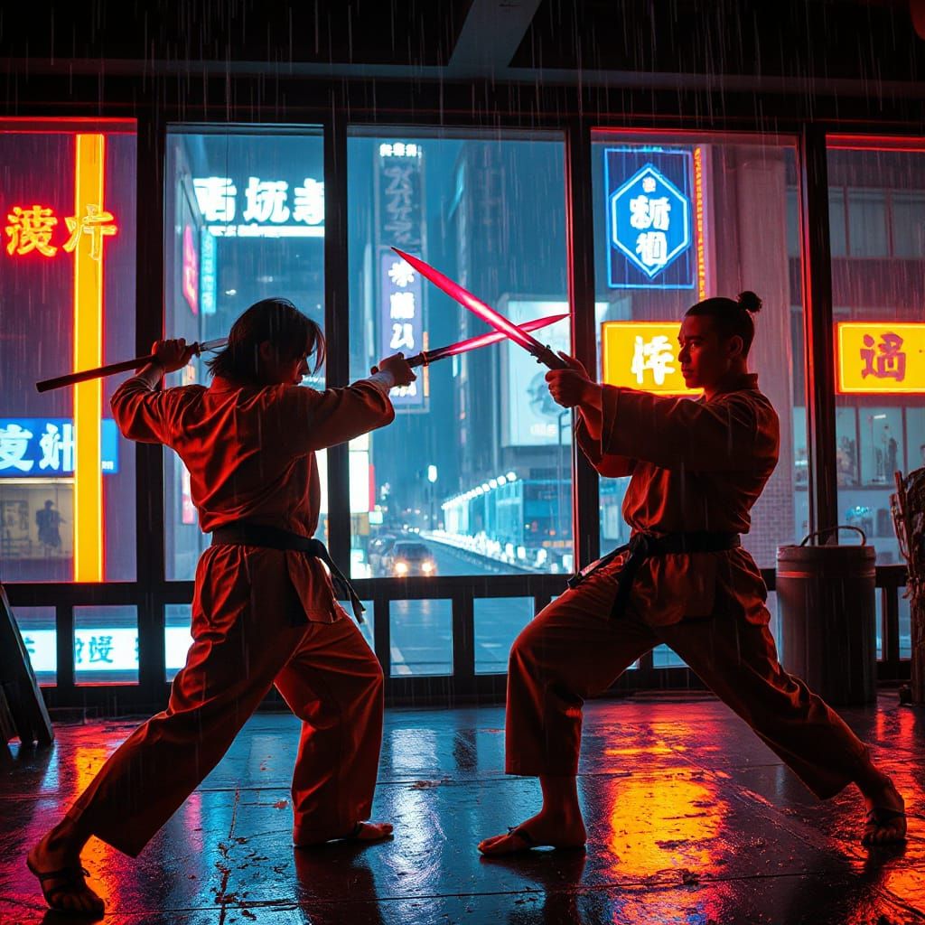Cyberpunk karate  by @nonaivo