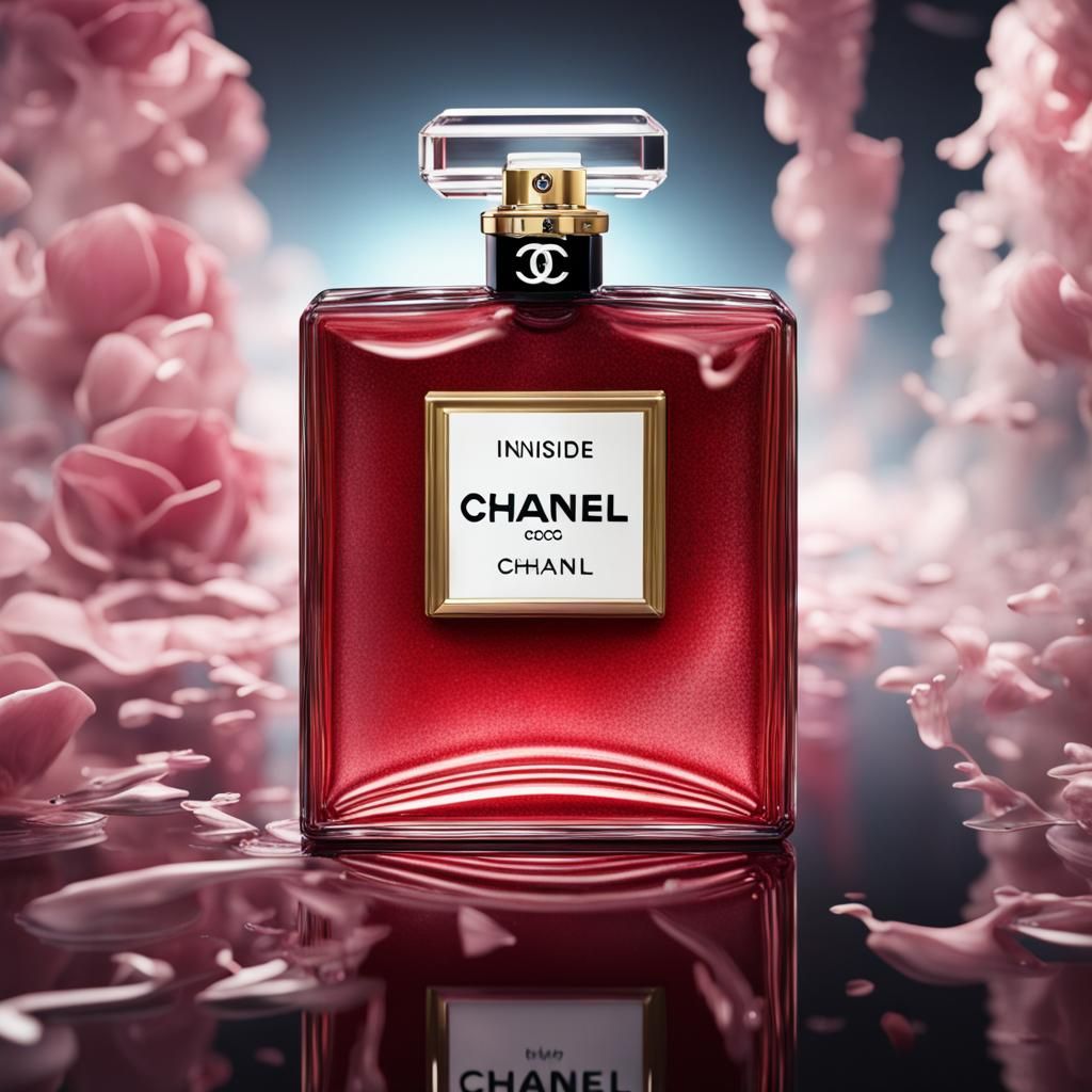 Chanel perfume bottle.. AI Generated Artwork NightCafe Creator