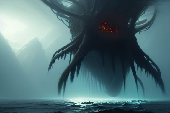 the thing that lurks beneath the sea, a masterpiece, 8k reso...