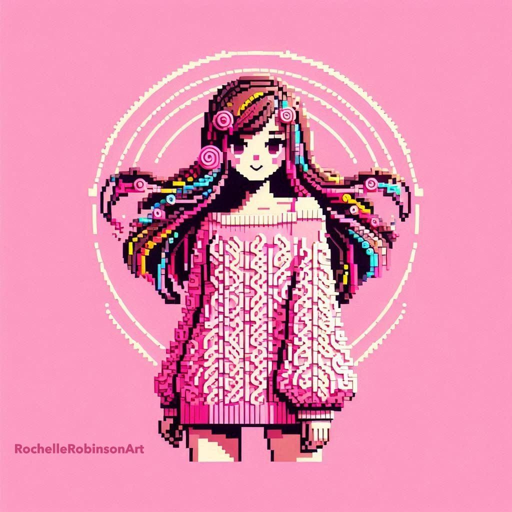 Anime Girl in Pink