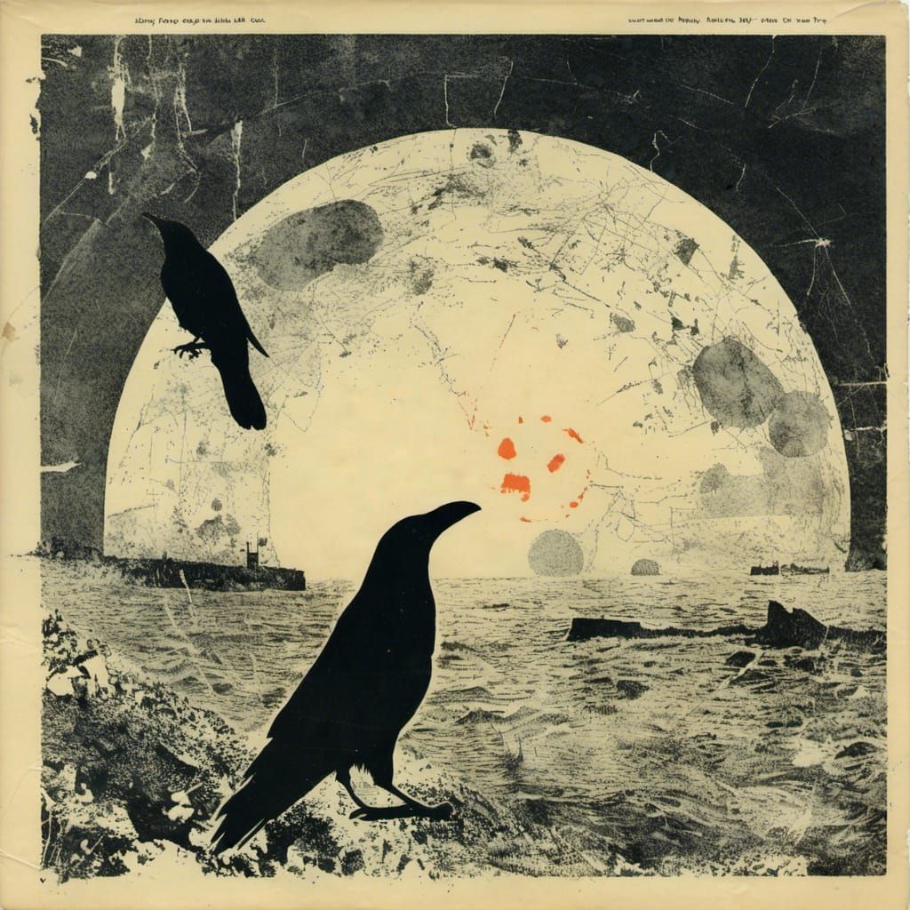  <lora:Corvidicon:1.0> days of hippy gone by, sleeve art